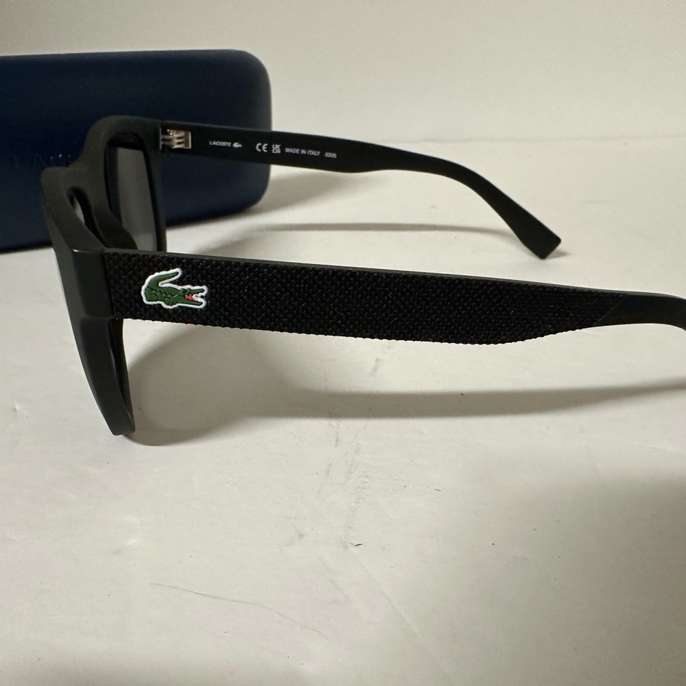 New In Box- Lacoste Matte Black Sunglasses L848S - Picture 4 of 10